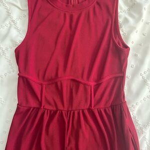 Red Sleeveless jumpsuit